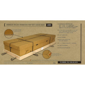 Oversize Cremation Tray with Wood Base