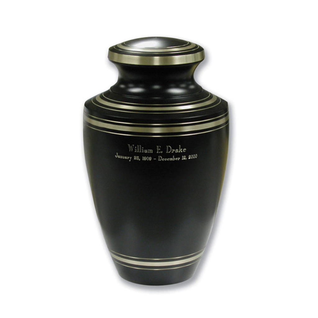 Navy Crescent Marble Urn Hohner Funeral Home