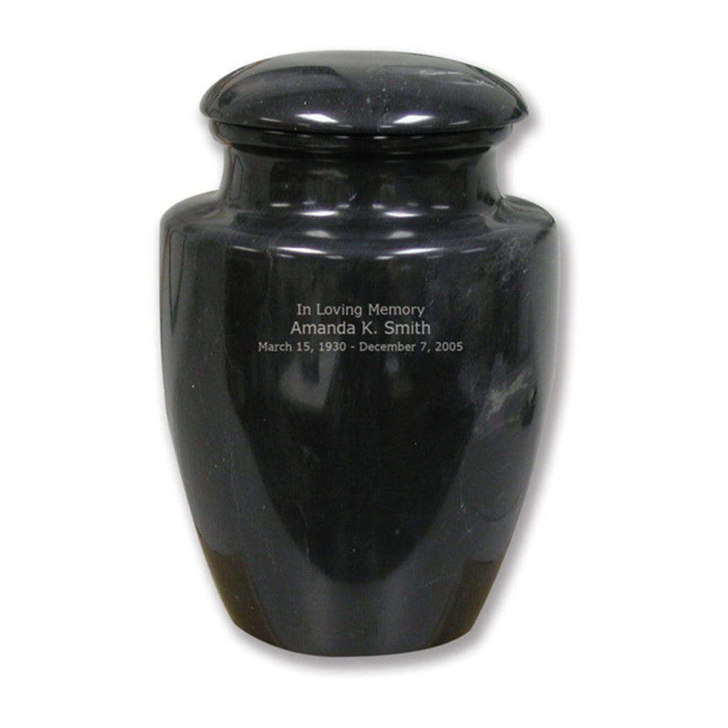 Red Crescent Marble Urn Hohner Funeral Home
